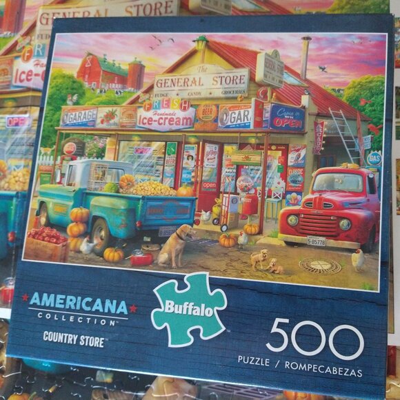 "Country Store" 500 Piece Buffalo Brand Puzzle Americana Collection - Picture 1 of 5